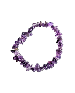 Amethyst chip bracelet