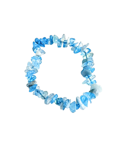 Aquamarine chip bracelet