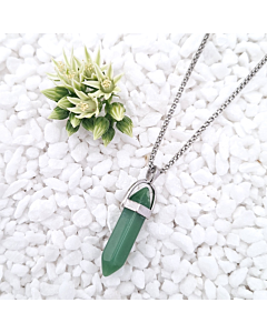 Aventurine Necklace (stainless steel chain)