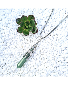 Aventurine Necklace (stainless steel chain)