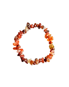 Carnelian chip bracelet