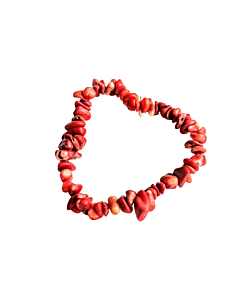 Coral chip bracelet