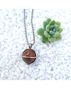 Goldstone Necklace (stainless steel chain)