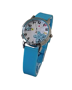Girls Flower Blue Light Watch