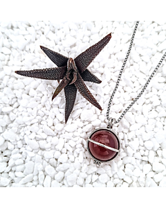 Red Jasper Necklace (stainless steel chain)